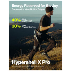 Exoesqueleto Hypershell X Pro 800W 17,5 km por Carga 10 Modos IA Proteção IP54 2 Baterias